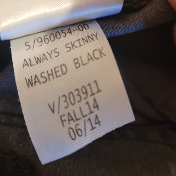 Gap 1969 Women's Size 29 Always Skinny Jeans Regular Length Washed Black Style 9 - Picture 7 of 7